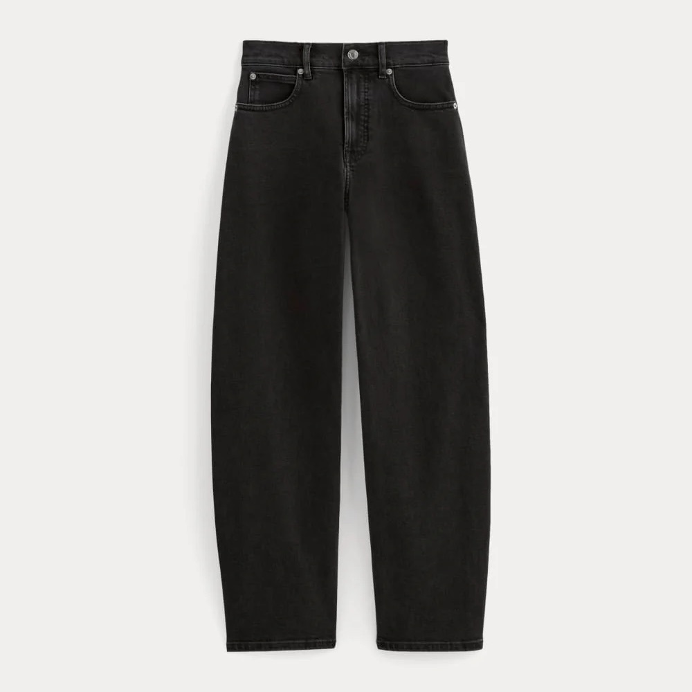 The Way-High® Curve Barrel Jean | Washed Black | 27" Inseam